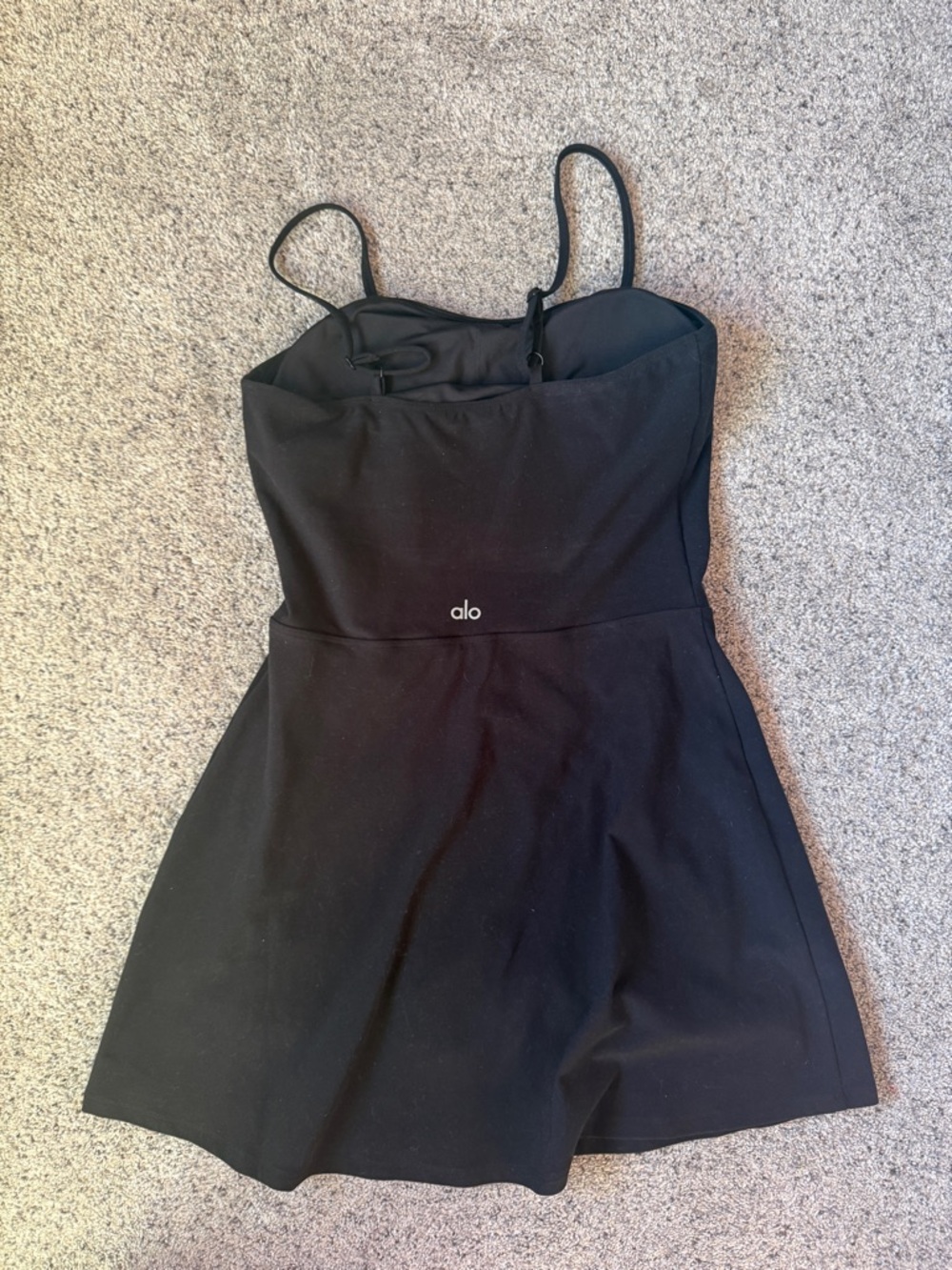 ALO Yoga Black Strappy Mini Dress